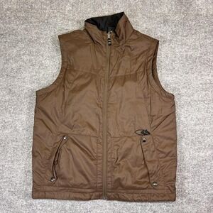 Bonfire Snowboarding Company Vest Mens Medium Brown Quilted Insulated Pockets